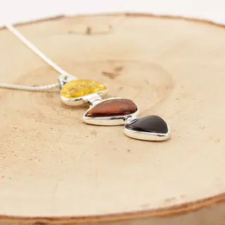 925 Sterling Silver Baltic Amber Pendant