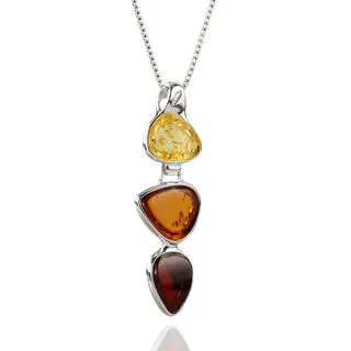 Lemon, Honey and Cherry Baltic Amber Pendant