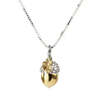 Gold Plated Sterling Silver Acorn Pendant