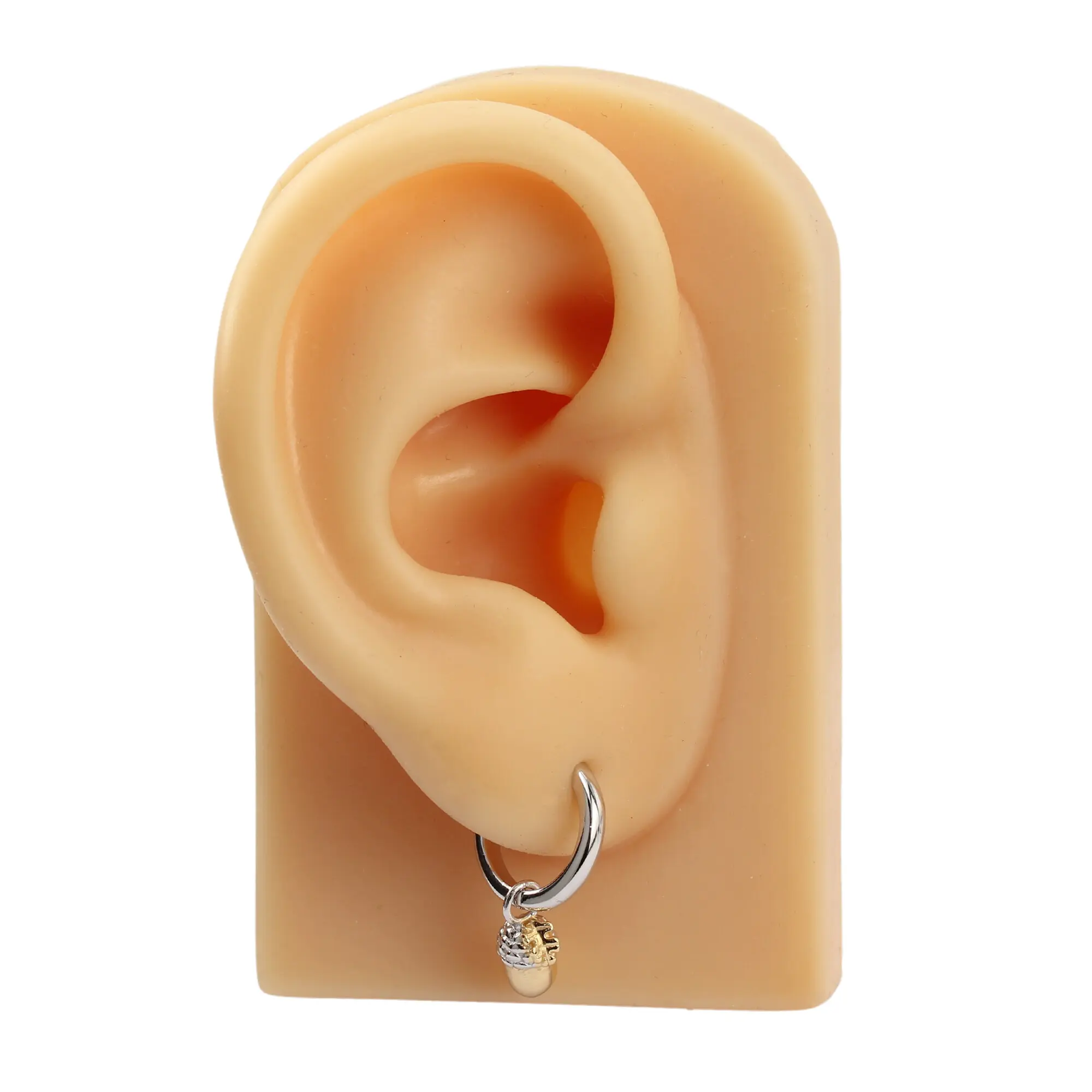 Oak leaf hoop earrings deals