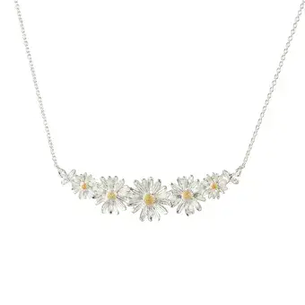 Sterling Silver and Gold Plated Daisy Chain Necklace Sterling Silver and Gold Plated Daisy Chain Necklace