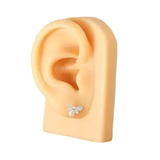Cubic Zirconia Sterling Silver Bee Studs