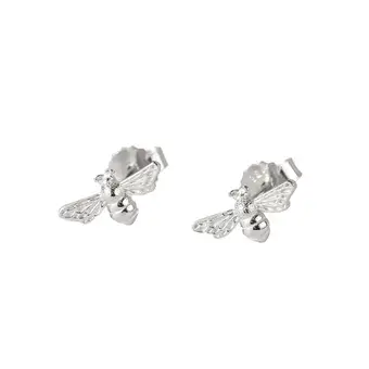 Sterling Silver Bee Stud Earrings