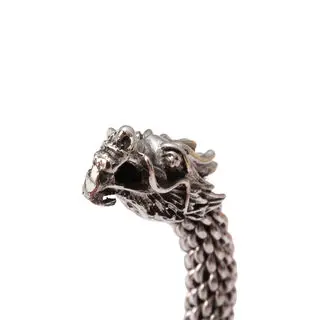 Dragon Head Sterling Silver Bangle