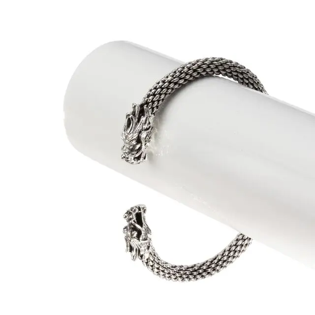 925 Sterling Silver Hallmarked Dragon Bangle