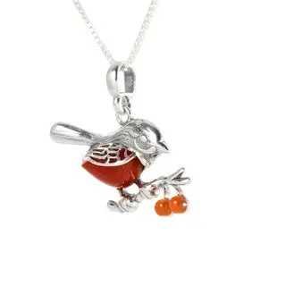 Robin Pendant Set With Carnelian