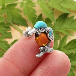 Small 925 Sterling Silver Kingfisher Earrings