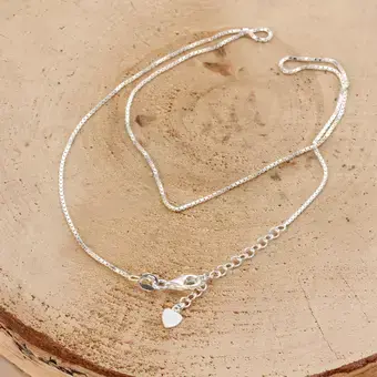 Adjustable 1.1mm Width 925 Sterling Silver Box Chain