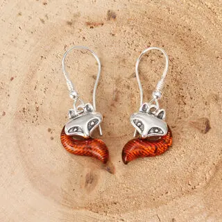 Fox Baltic Amber Drop Earrings