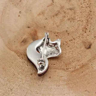 925 Sterling Silver Fox Brooch
