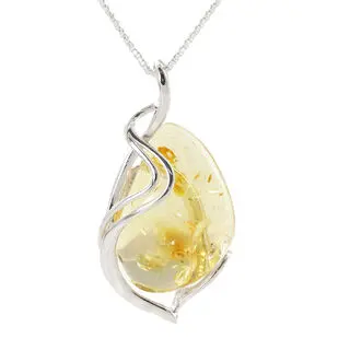 Lemon Baltic Amber Handmade Pendant