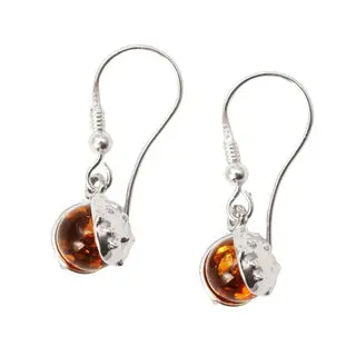 925 Sterling Silver Horse Chestnut Drop Earrings
