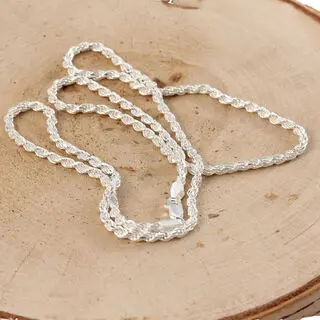 2.9mm Diameter Diamond Cut Rope Chain