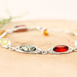 Lemon Cherry Green Honey Baltic Amber Adjustable Bracelet