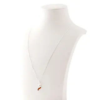 Baltic Amber Silver Fox Pendant