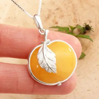 Butterscotch Baltic Amber Apple Pendant