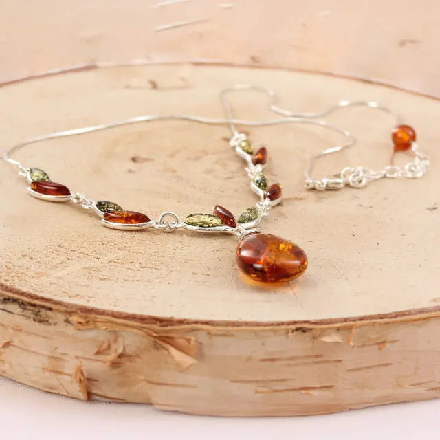 Marquise Baltic Amber Necklace