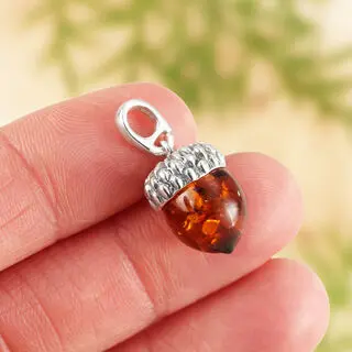 925 Sterling Silver Acorn Pendant