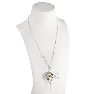 Large Chameleon Pendant Sterling Silver 925 Baltic Amber