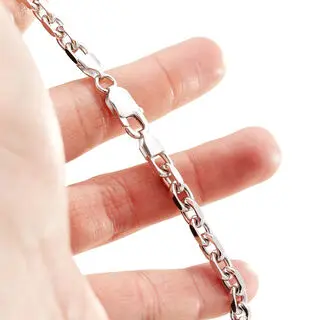 925 Solid Sterling Silver Men's Necklace