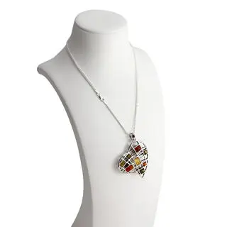 Large Statement Baltic Amber Heart Pendant
