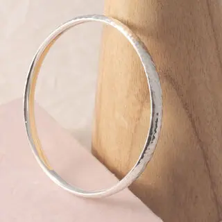 Solid Sterling Silver Hallmarked Ladies Bangle
