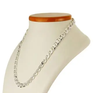 8.5mm Solid Sterling Silver Anchor Curb Chain