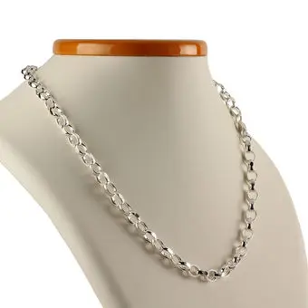 24MEN Stainless Steel Heavy Wide 14mm Silver Cuban Curb Chain Necklace – 24 Inch