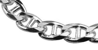 7.5 inch - 20 grams - Silver Anchor Curb Bracelet