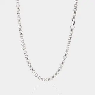 Solid Sterling Silver Round Belcher Chain