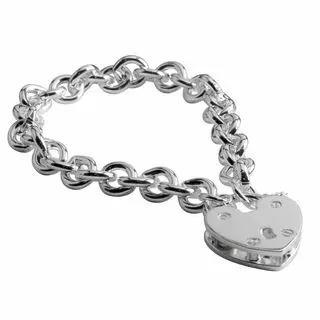 Large Padlock Charm Bracelet