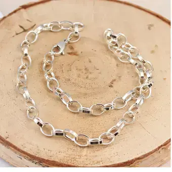 925 Solid Sterling Silver Hallmarked Oval Link Chain