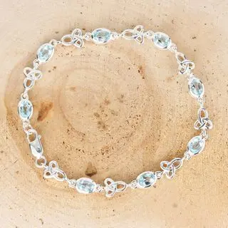 Blue Topaz Celtic Bracelet