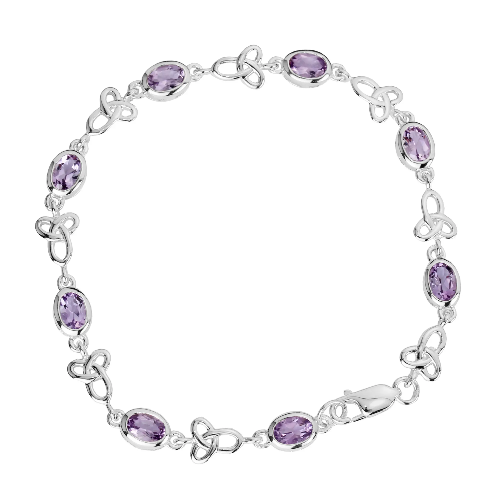 Enya Amethyst Single Charm Bracelet - Hebridean Jewellery