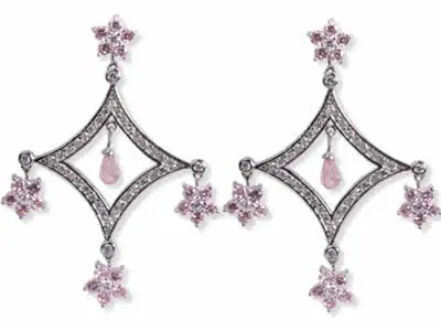 Pink Ice Chandelier Earrings
