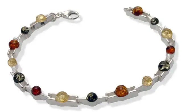 Contemporary Multi Colour Amber Bracelet