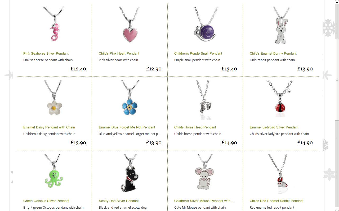 Childrens Pendants, Childrens Jewellery