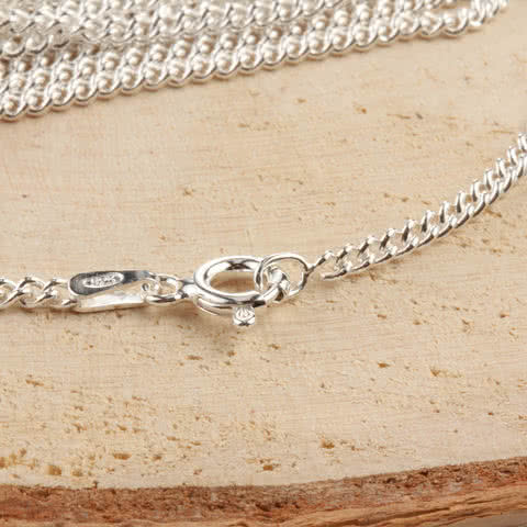 Sterling Silver 2mm Width Curb Chain for Pendants