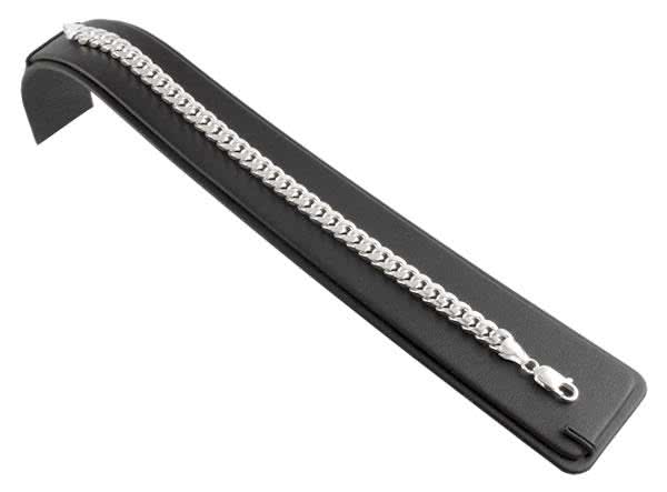 Solid Sterling Silver Cuban Curb Bracelet - 6.90mm