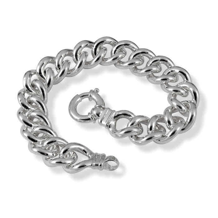 Heavy Silver Curb Bracelet