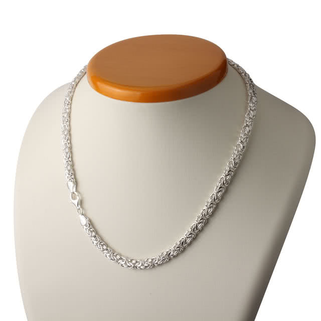 New: Ladies Diamond Cut Byzantine Sterling Silver Necklace from £39.90