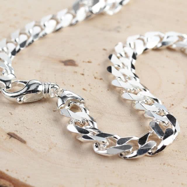 New Review February 2017: Men's Heavy Silver Curb Chain 11.30mm Width