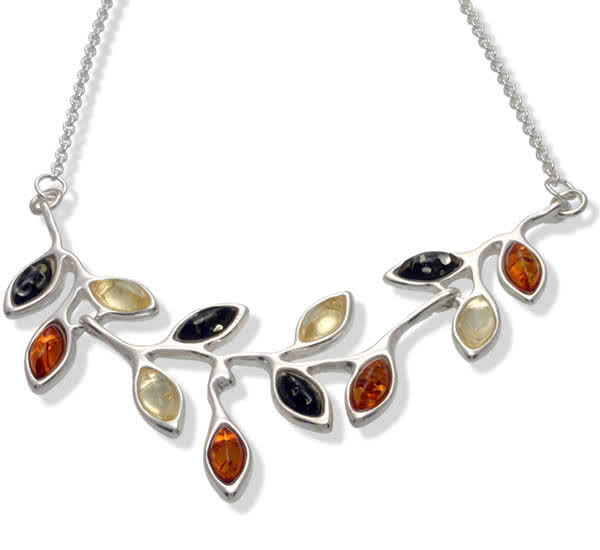 New Review:  Multi Colour Amber Leaves Necklace