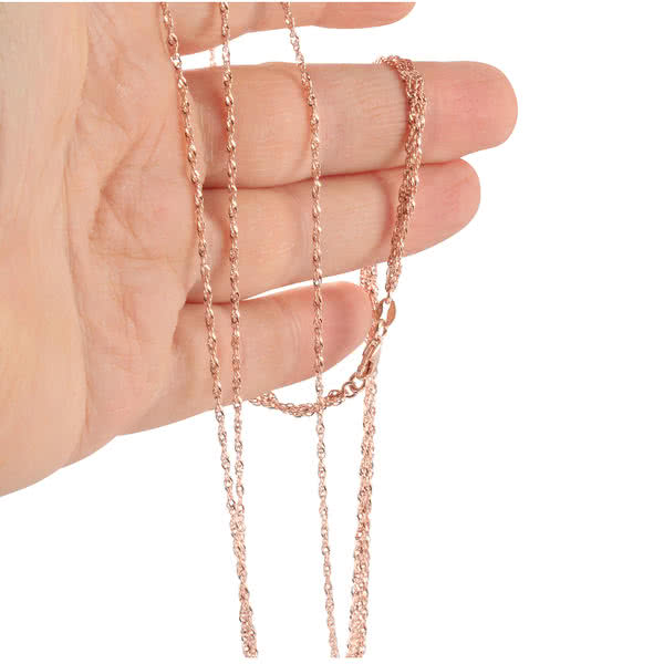 Triple Strand Rose Gold Necklace
