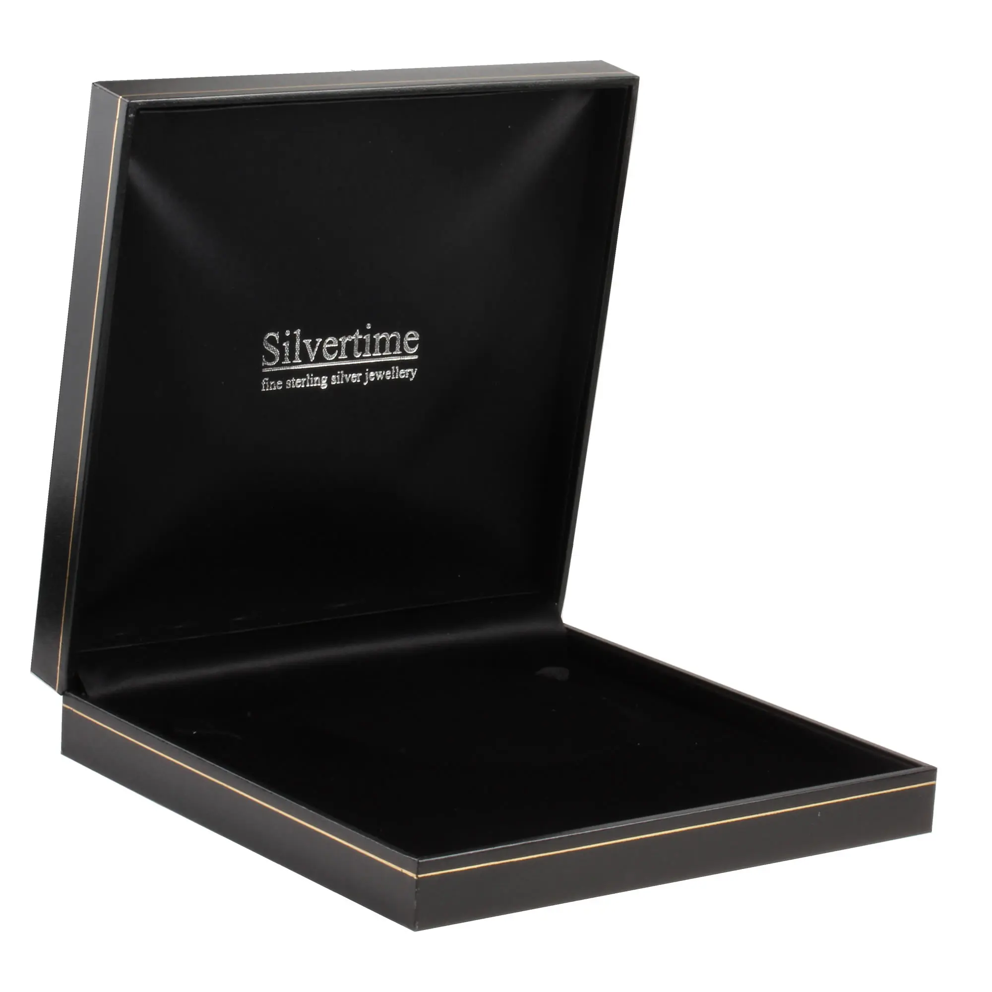 Large black leatherette necklace box