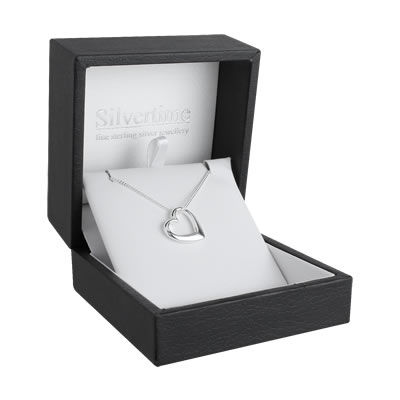 Floating Heart Necklace in gift box