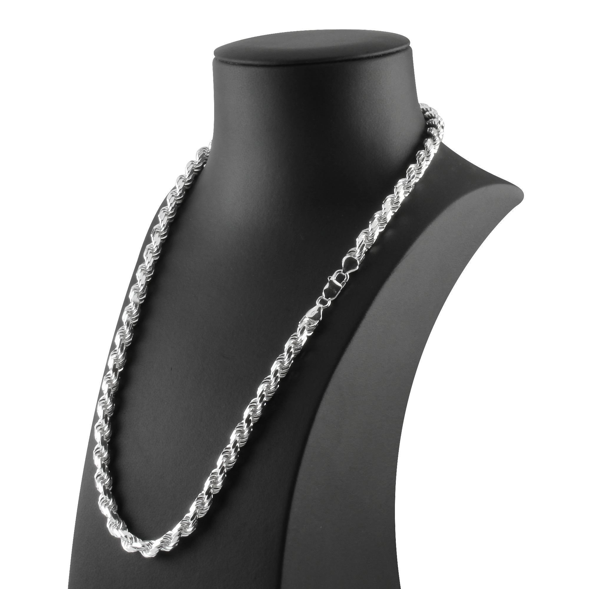 Heavy Diamond Cut Silver Rope Chain