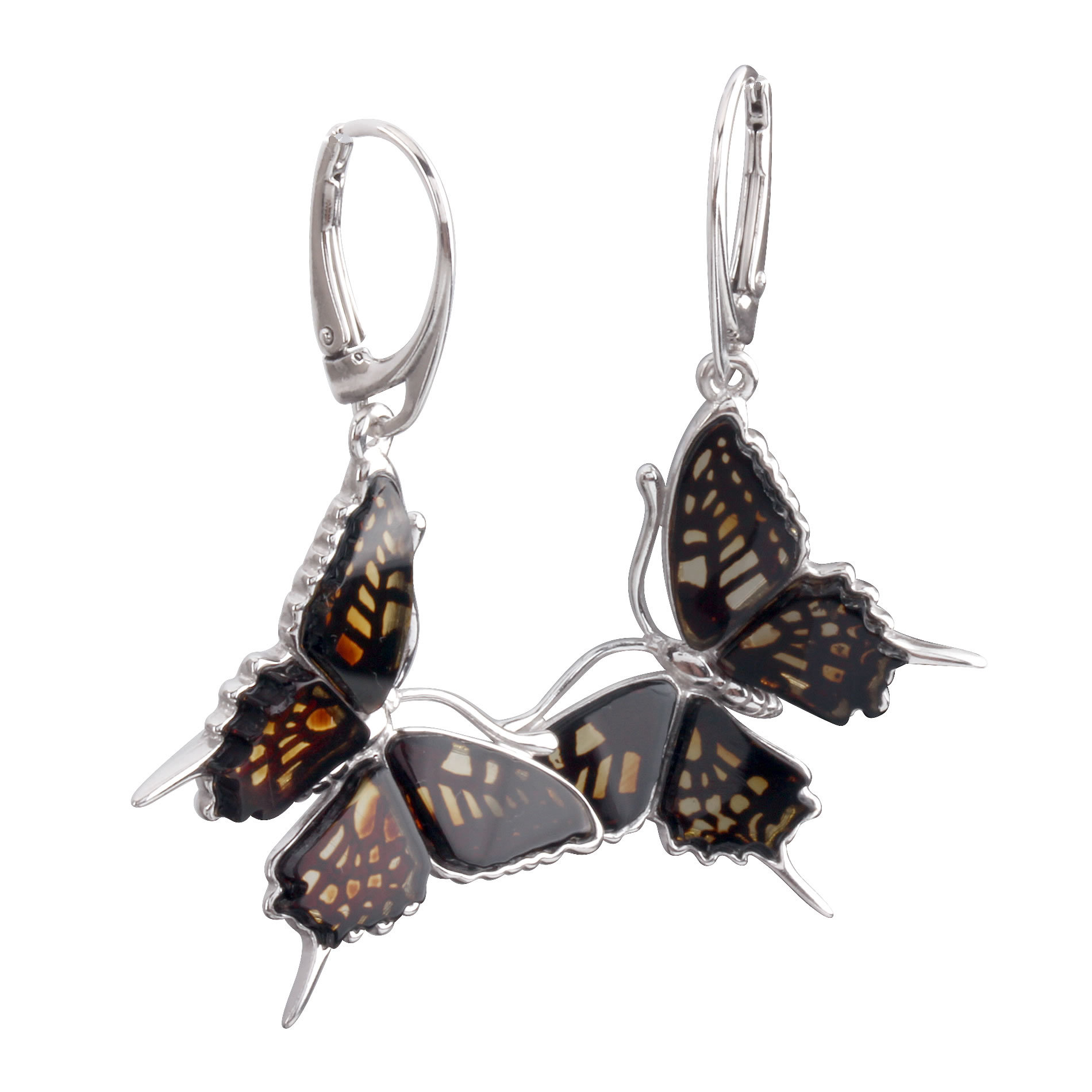 Hand Made Butterfly Silver Earrings