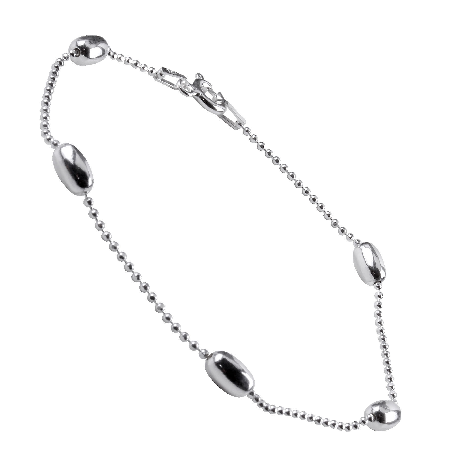 Affordable Silver Diamond Cut Bracelet