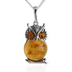 Amber Owl Pendant